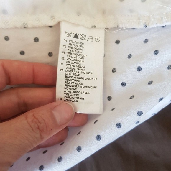 H&M Divided Womens Romper Shorts Polka dots Sz 2 Y2K Baddie Zipper White  Black - Picture 7 of 12